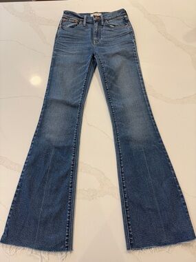 Madewell Dark Blue High-Rise Flare Jeans